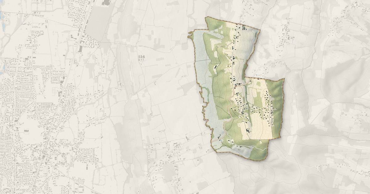 Portrait cartographique de Boulin : relief, eau, forêts, bâti et voies, calculés à partir des données de l'IGN