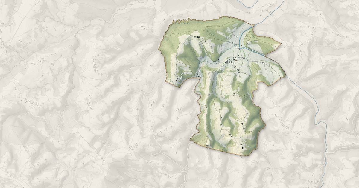 Portrait cartographique de Bourg-de-Bigorre : relief, eau, forêts, bâti et voies, calculés à partir des données de l'IGN