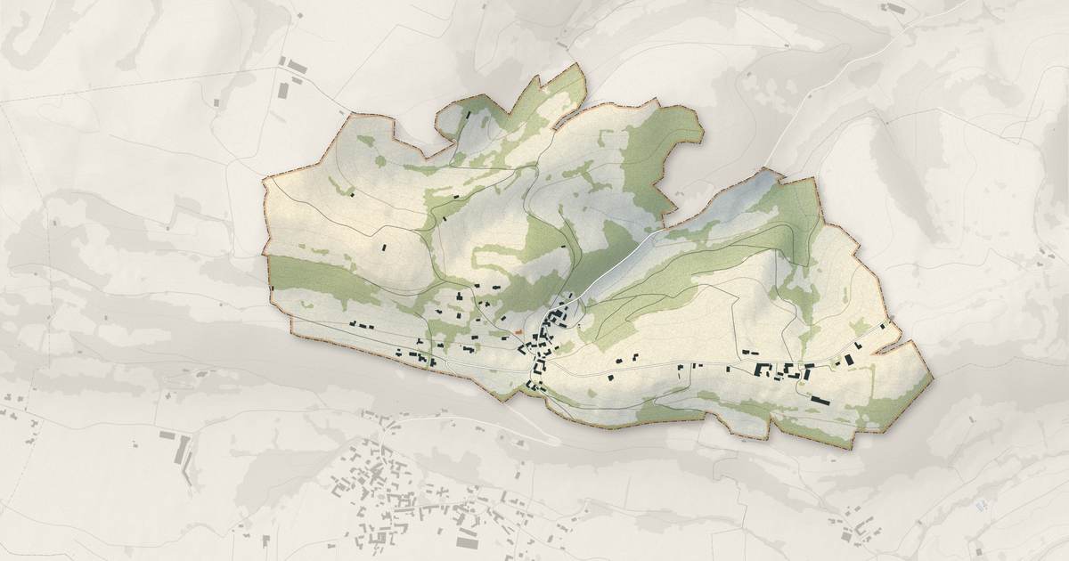 Portrait cartographique de Bourréac : relief, eau, forêts, bâti et voies, calculés à partir des données de l'IGN