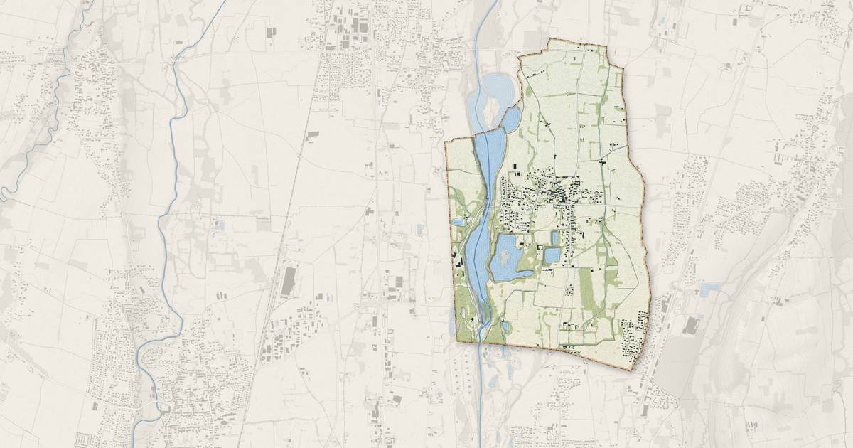 Portrait cartographique de Bours : relief, eau, forêts, bâti et voies, calculés à partir des données de l'IGN