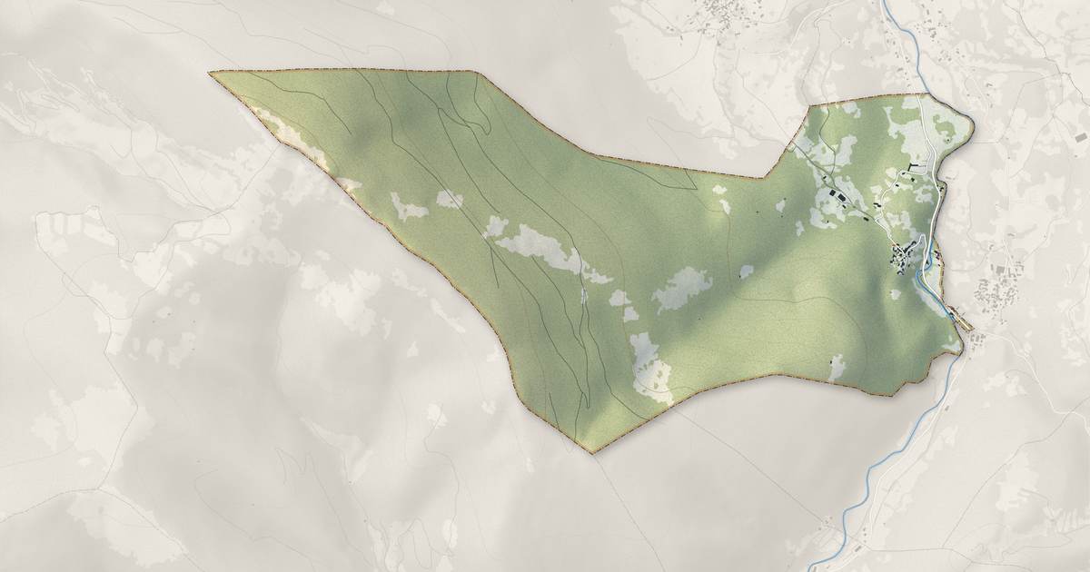 Portrait cartographique de Bramevaque : relief, eau, forêts, bâti et voies, calculés à partir des données de l'IGN