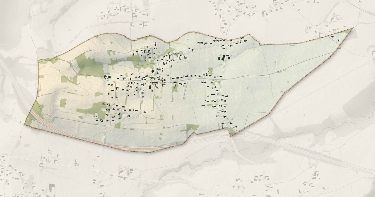 Portrait cartographique de Calavanté : relief, eau, forêts, bâti et voies, calculés à partir des données de l'IGN