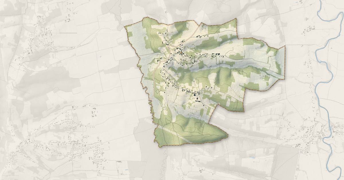 Portrait cartographique de Castelvieilh : relief, eau, forêts, bâti et voies, calculés à partir des données de l'IGN