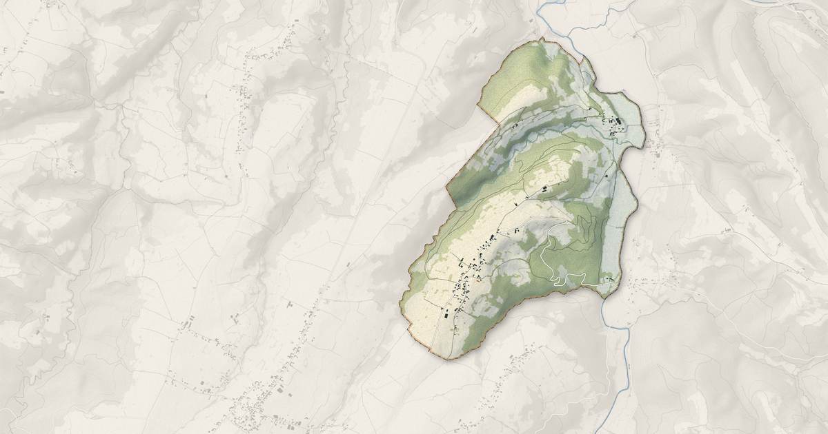 Portrait cartographique de Chelle-Spou : relief, eau, forêts, bâti et voies, calculés à partir des données de l'IGN