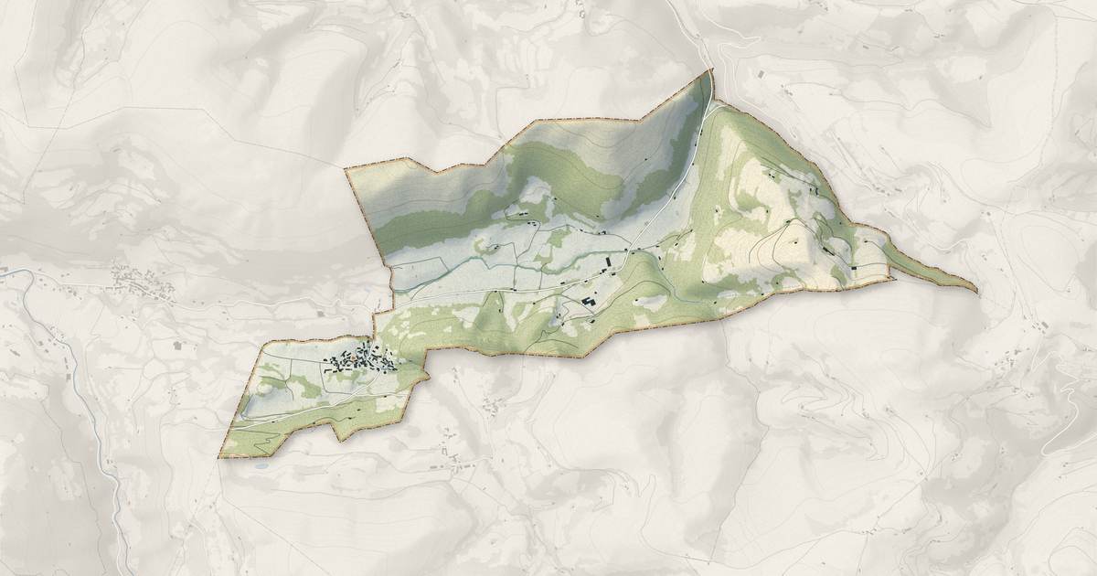 Portrait cartographique de Cheust : relief, eau, forêts, bâti et voies, calculés à partir des données de l'IGN