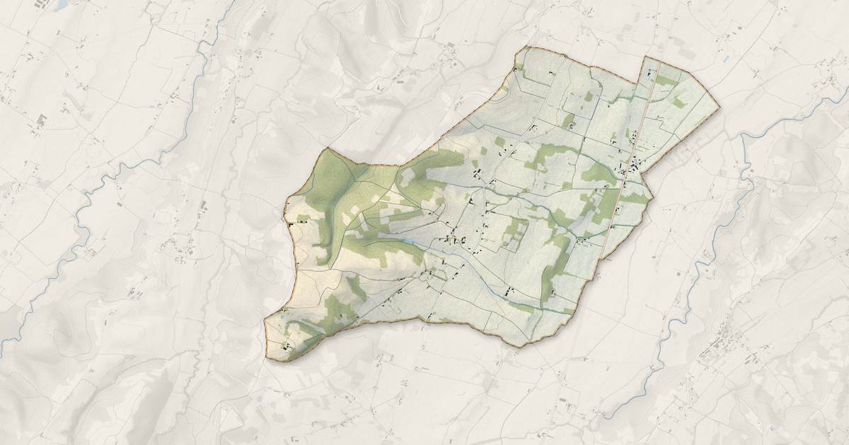 Portrait cartographique de Cizos : relief, eau, forêts, bâti et voies, calculés à partir des données de l'IGN