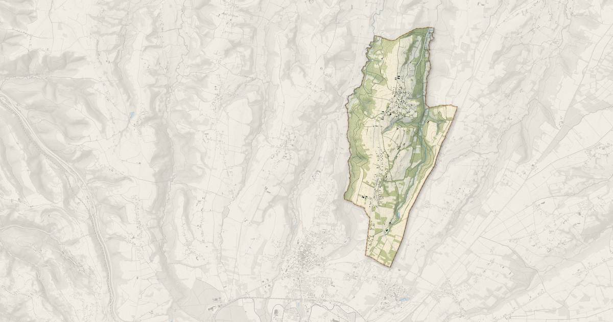 Portrait cartographique de Clarens : relief, eau, forêts, bâti et voies, calculés à partir des données de l'IGN