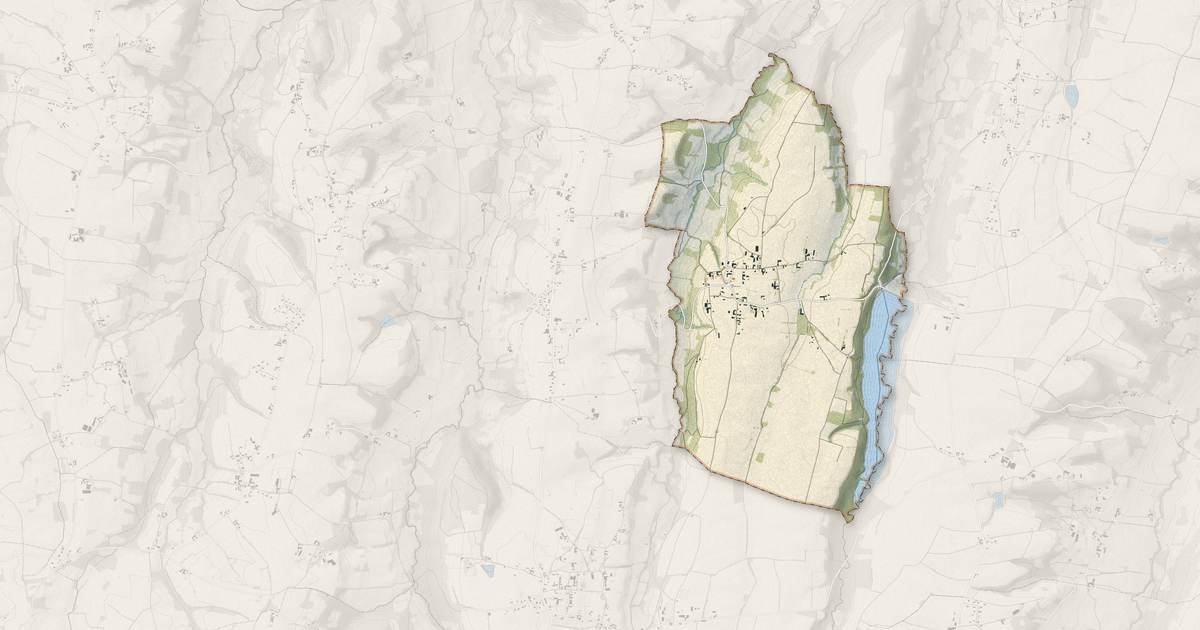 Portrait cartographique de Escaunets : relief, eau, forêts, bâti et voies, calculés à partir des données de l'IGN