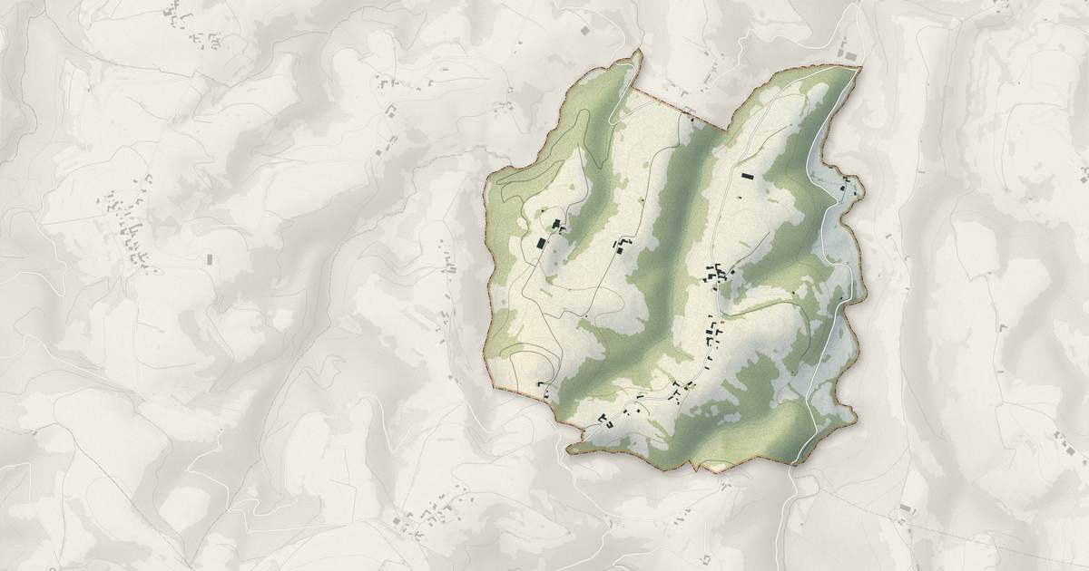 Portrait cartographique de Espieilh : relief, eau, forêts, bâti et voies, calculés à partir des données de l'IGN