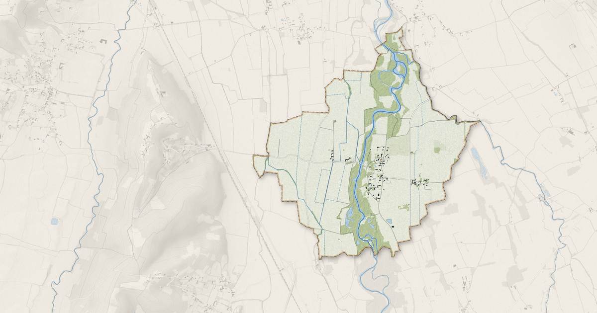 Portrait cartographique de Estirac : relief, eau, forêts, bâti et voies, calculés à partir des données de l'IGN
