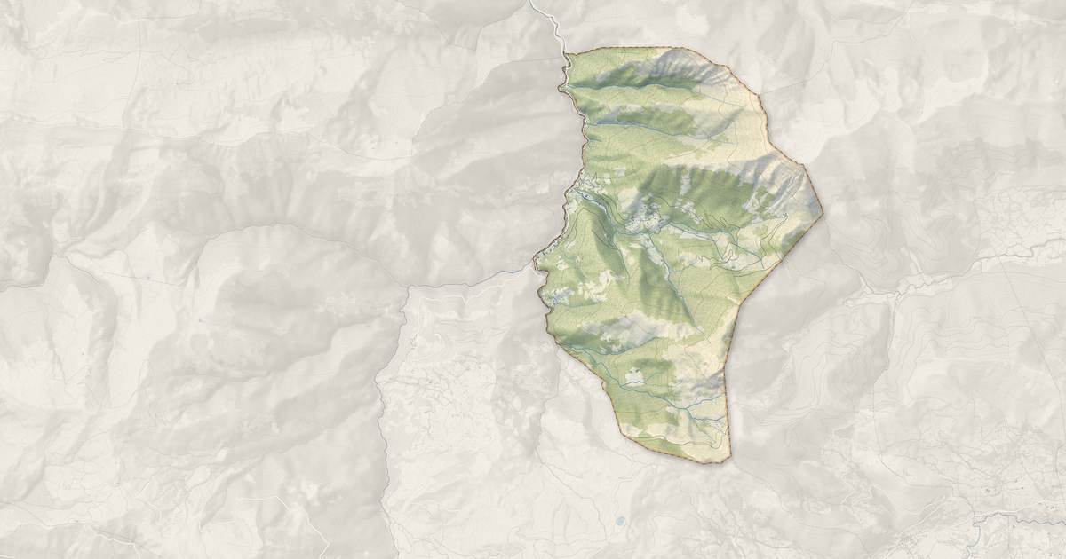 Portrait cartographique de Ferrières : relief, eau, forêts, bâti et voies, calculés à partir des données de l'IGN