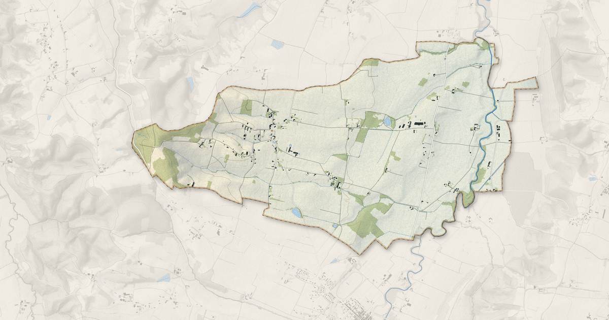 Portrait cartographique de Fontrailles : relief, eau, forêts, bâti et voies, calculés à partir des données de l'IGN