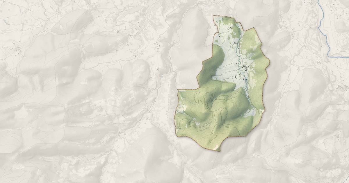 Portrait cartographique de Générest : relief, eau, forêts, bâti et voies, calculés à partir des données de l'IGN