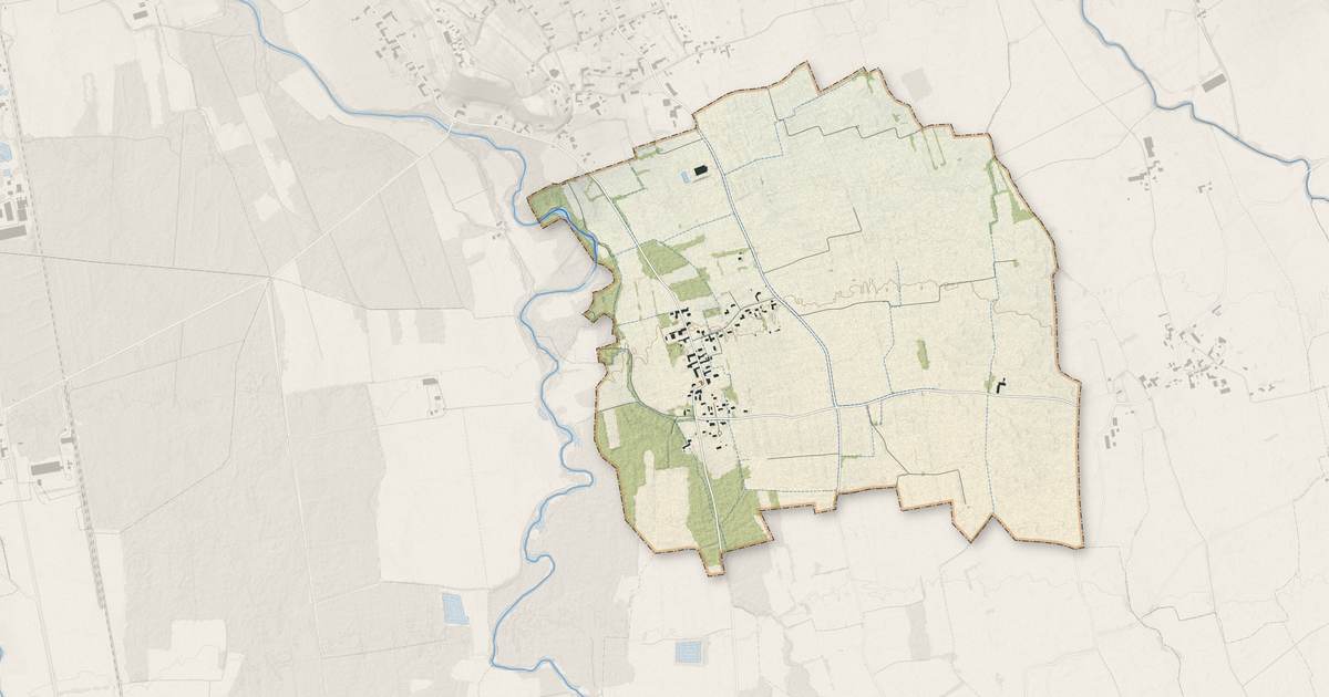 Portrait cartographique de Gensac : relief, eau, forêts, bâti et voies, calculés à partir des données de l'IGN