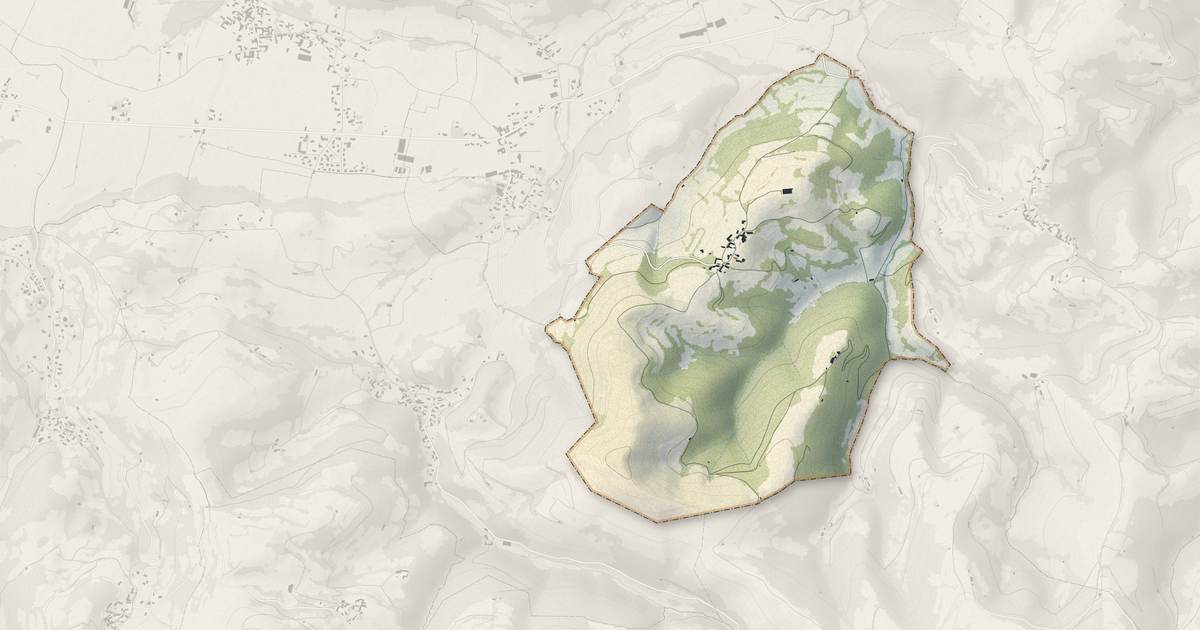 Portrait cartographique de Gez-ez-Angles : relief, eau, forêts, bâti et voies, calculés à partir des données de l'IGN