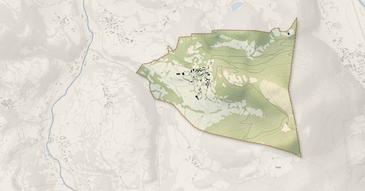 Portrait cartographique de Ilheu : relief, eau, forêts, bâti et voies, calculés à partir des données de l'IGN