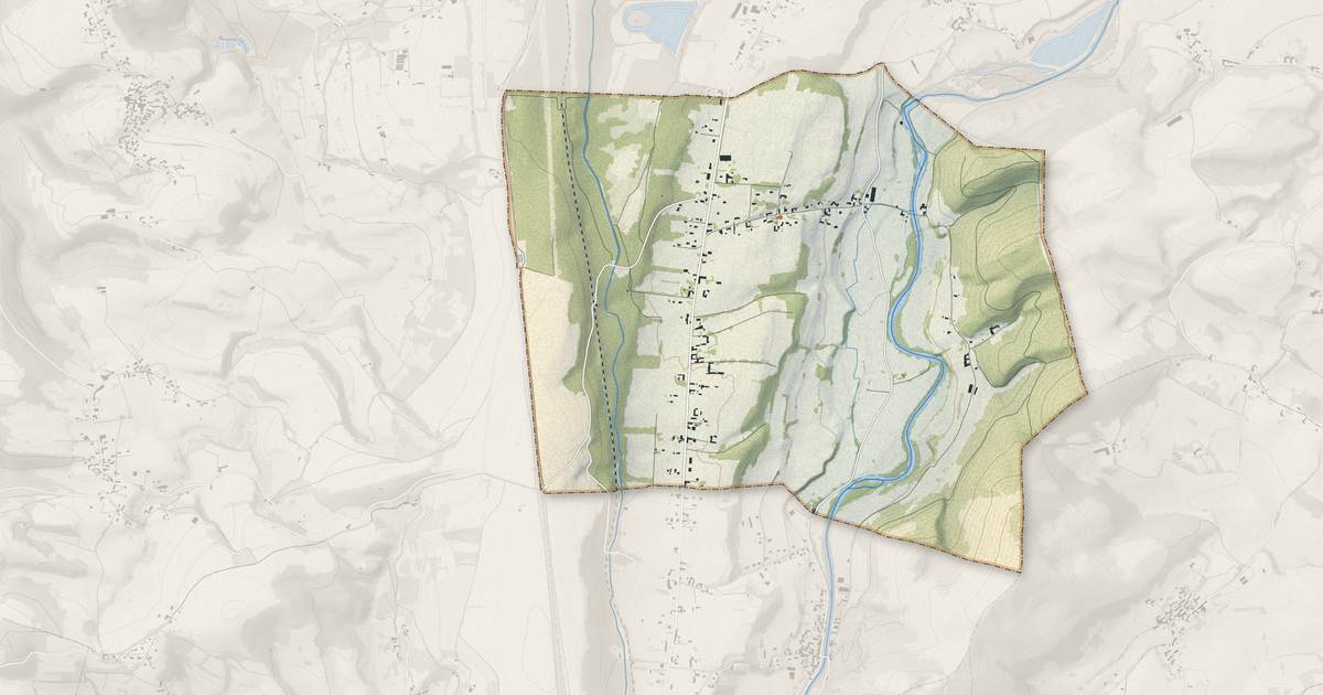 Portrait cartographique de Izaux : relief, eau, forêts, bâti et voies, calculés à partir des données de l'IGN