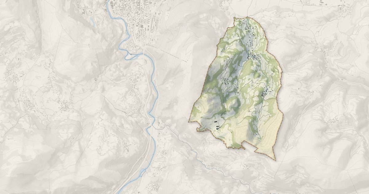 Portrait cartographique de Jarret : relief, eau, forêts, bâti et voies, calculés à partir des données de l'IGN