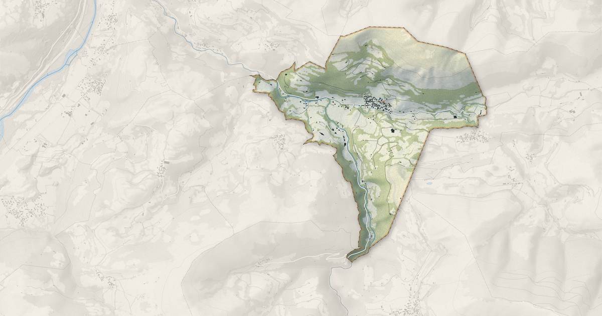 Portrait cartographique de Juncalas : relief, eau, forêts, bâti et voies, calculés à partir des données de l'IGN