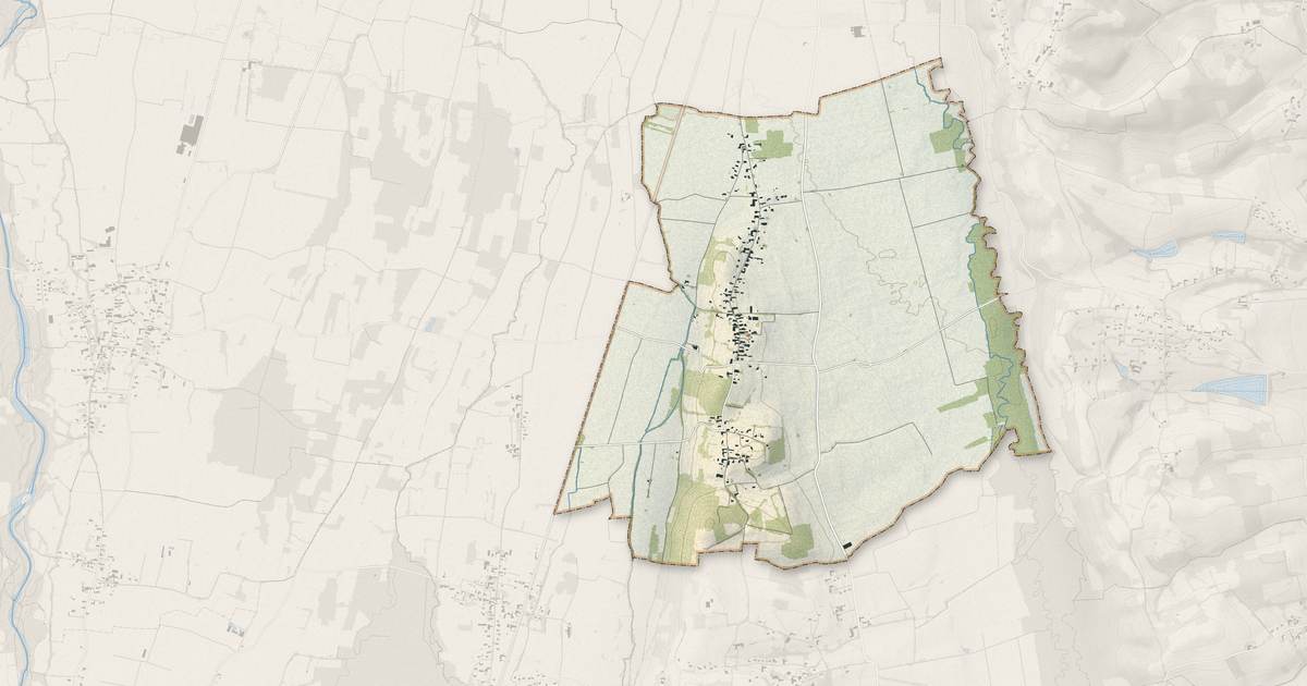 Portrait cartographique de Lacassagne : relief, eau, forêts, bâti et voies, calculés à partir des données de l'IGN