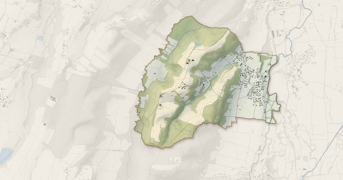 Portrait cartographique de Lagarde : relief, eau, forêts, bâti et voies, calculés à partir des données de l'IGN
