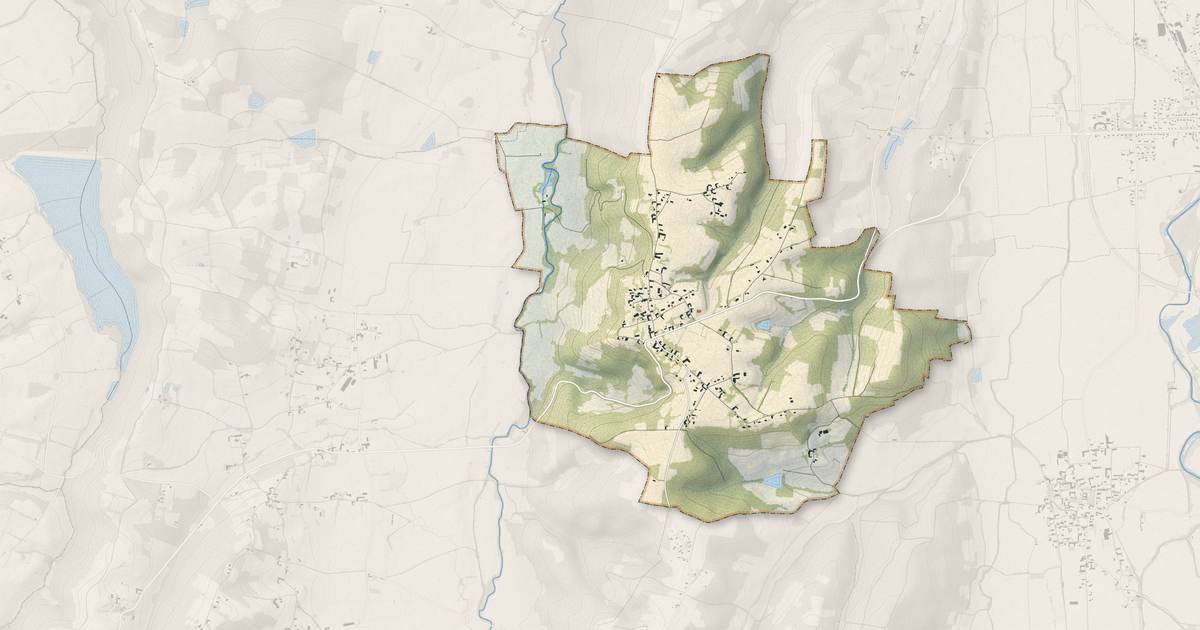 Portrait cartographique de Lahitte-Toupière : relief, eau, forêts, bâti et voies, calculés à partir des données de l'IGN