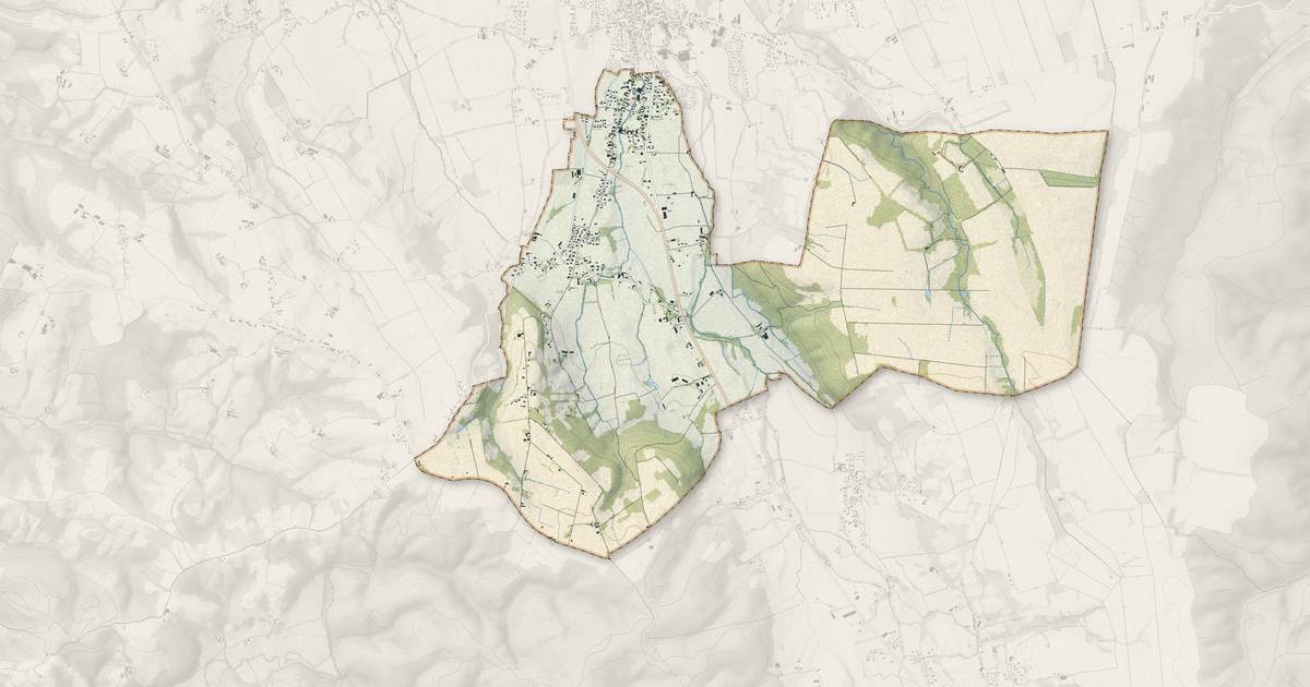 Portrait cartographique de Lamarque-Pontacq : relief, eau, forêts, bâti et voies, calculés à partir des données de l'IGN