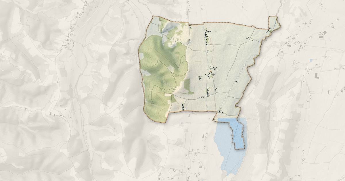 Portrait cartographique de Lamarque-Rustaing : relief, eau, forêts, bâti et voies, calculés à partir des données de l'IGN