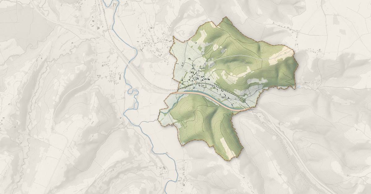 Portrait cartographique de Lanespède : relief, eau, forêts, bâti et voies, calculés à partir des données de l'IGN