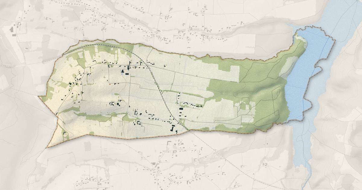Portrait cartographique de Lansac : relief, eau, forêts, bâti et voies, calculés à partir des données de l'IGN