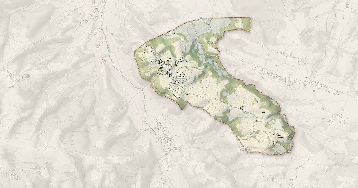 Portrait cartographique de Layrisse : relief, eau, forêts, bâti et voies, calculés à partir des données de l'IGN
