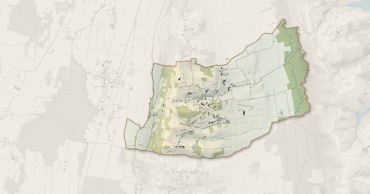 Portrait cartographique de Lescurry : relief, eau, forêts, bâti et voies, calculés à partir des données de l'IGN