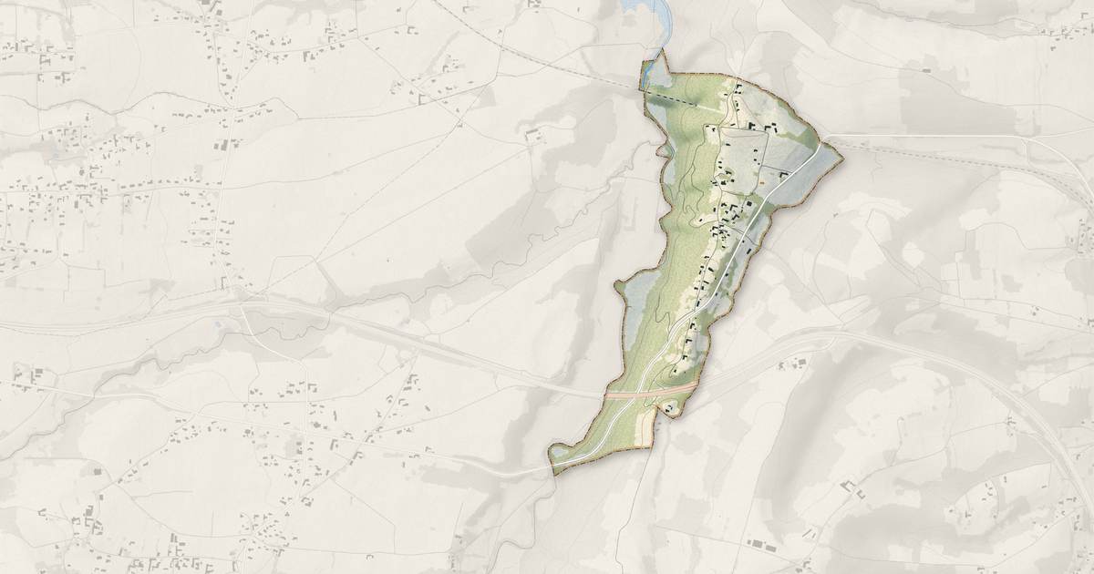 Portrait cartographique de Lhez : relief, eau, forêts, bâti et voies, calculés à partir des données de l'IGN