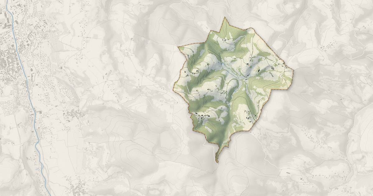 Portrait cartographique de Lies : relief, eau, forêts, bâti et voies, calculés à partir des données de l'IGN