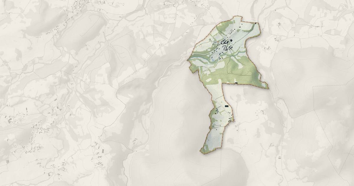 Portrait cartographique de Lombrès : relief, eau, forêts, bâti et voies, calculés à partir des données de l'IGN
