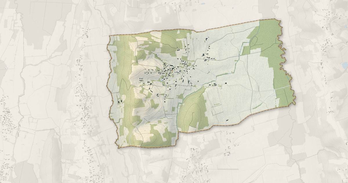 Portrait cartographique de Louit : relief, eau, forêts, bâti et voies, calculés à partir des données de l'IGN