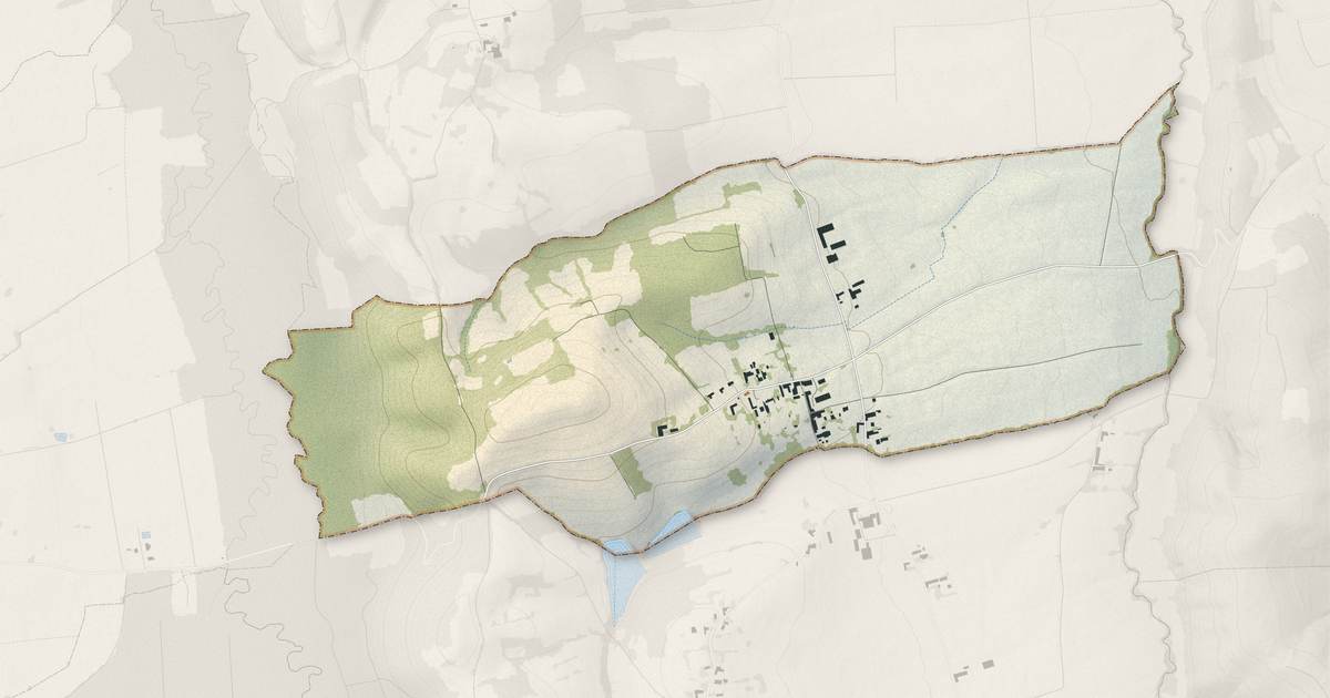 Portrait cartographique de Mansan : relief, eau, forêts, bâti et voies, calculés à partir des données de l'IGN