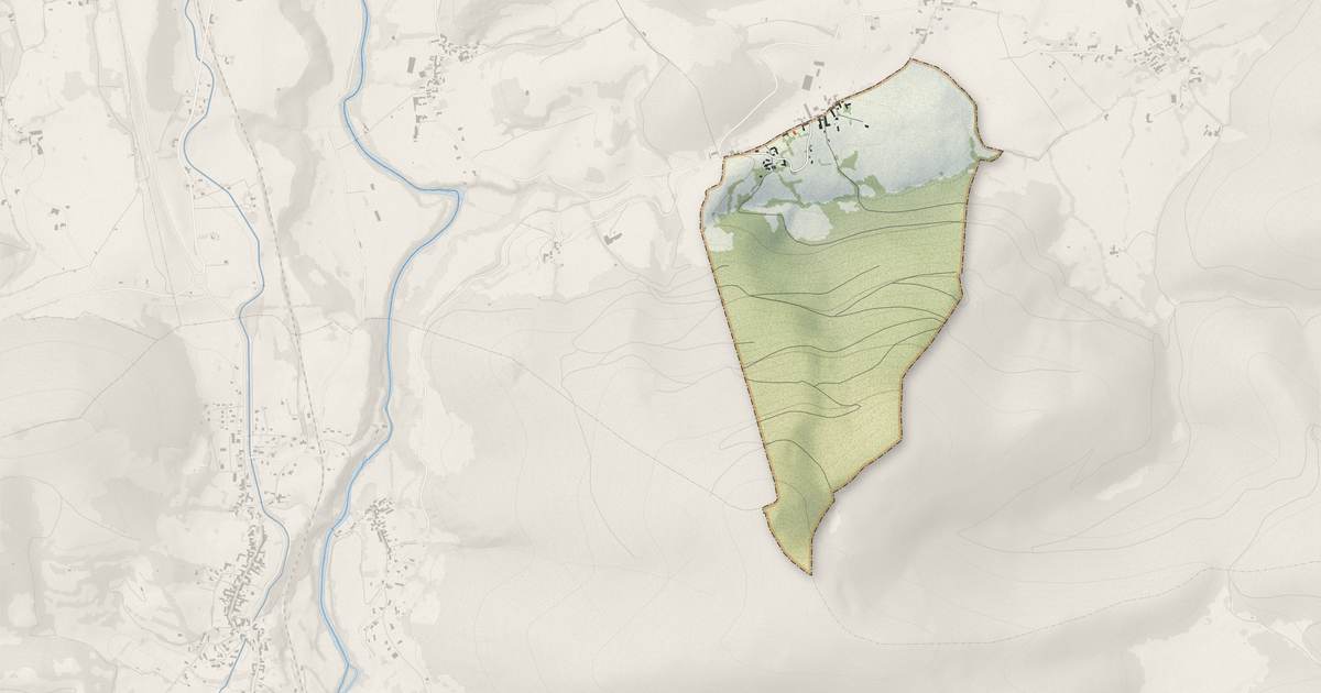 Portrait cartographique de Mazouau : relief, eau, forêts, bâti et voies, calculés à partir des données de l'IGN