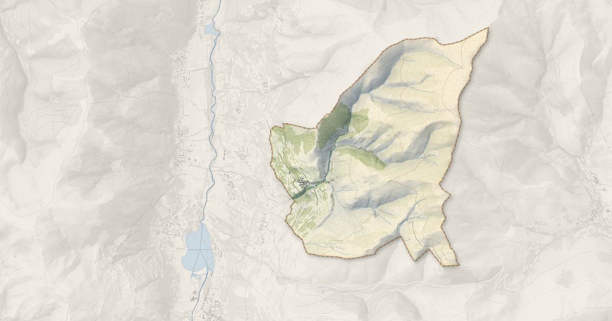 Portrait cartographique de Mont : relief, eau, forêts, bâti et voies, calculés à partir des données de l'IGN