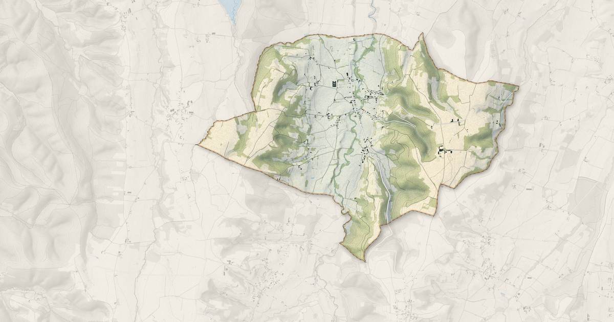 Portrait cartographique de Montastruc : relief, eau, forêts, bâti et voies, calculés à partir des données de l'IGN