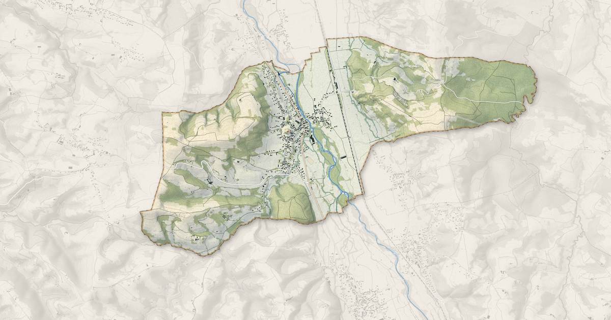 Portrait cartographique de Montgaillard : relief, eau, forêts, bâti et voies, calculés à partir des données de l'IGN