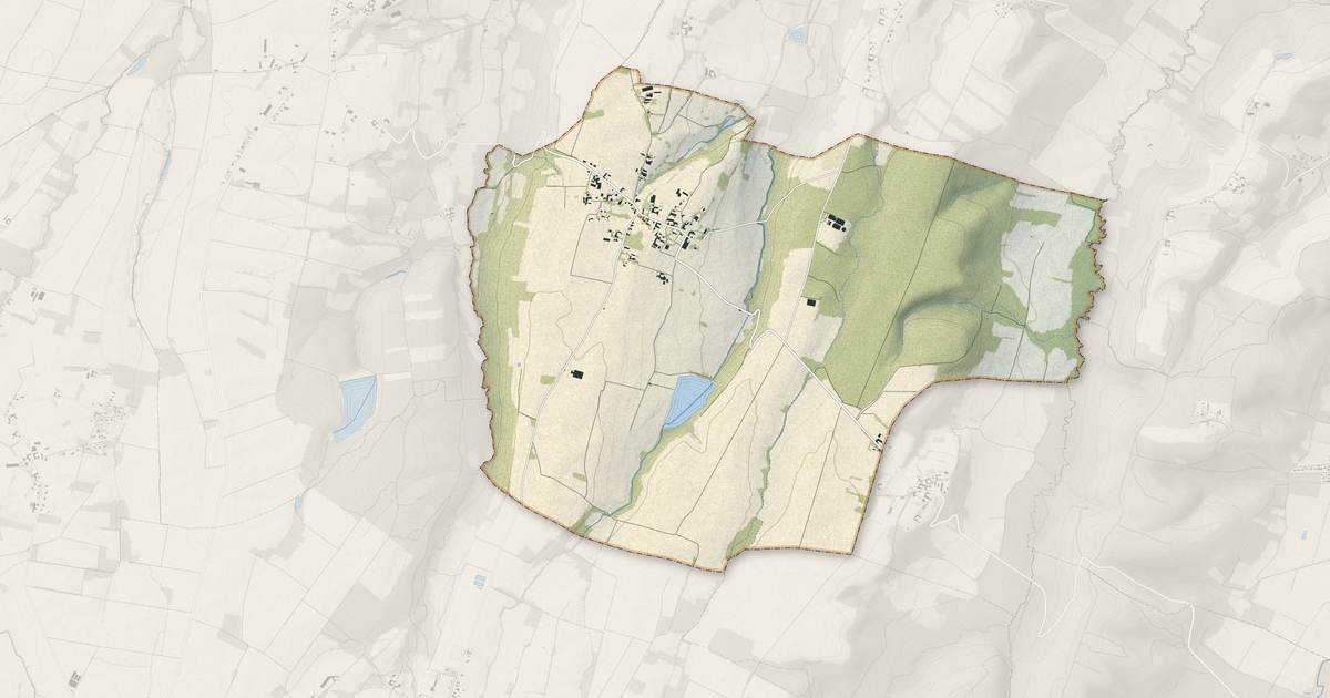 Portrait cartographique de Oroix : relief, eau, forêts, bâti et voies, calculés à partir des données de l'IGN
