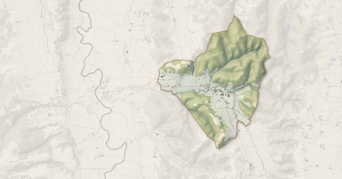 Portrait cartographique de Osmets : relief, eau, forêts, bâti et voies, calculés à partir des données de l'IGN