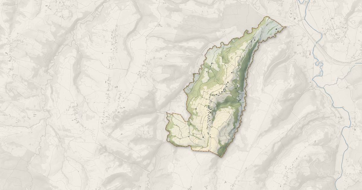 Portrait cartographique de Poumarous : relief, eau, forêts, bâti et voies, calculés à partir des données de l'IGN