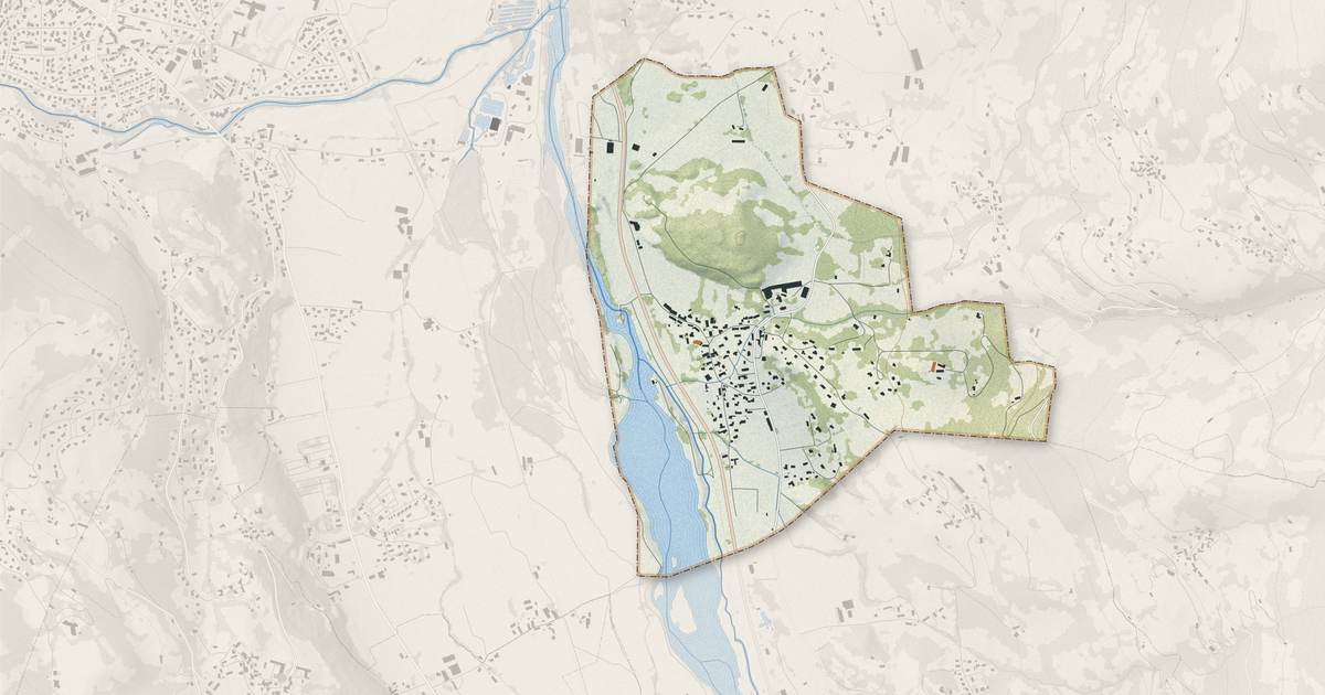 Portrait cartographique de Préchac : relief, eau, forêts, bâti et voies, calculés à partir des données de l'IGN