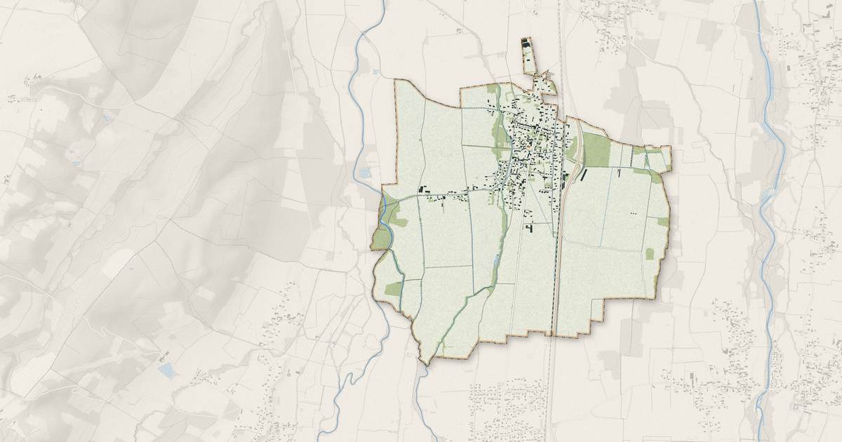 Portrait cartographique de Pujo : relief, eau, forêts, bâti et voies, calculés à partir des données de l'IGN