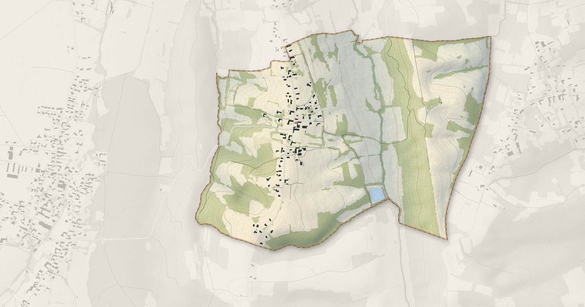 Portrait cartographique de Sabalos : relief, eau, forêts, bâti et voies, calculés à partir des données de l'IGN