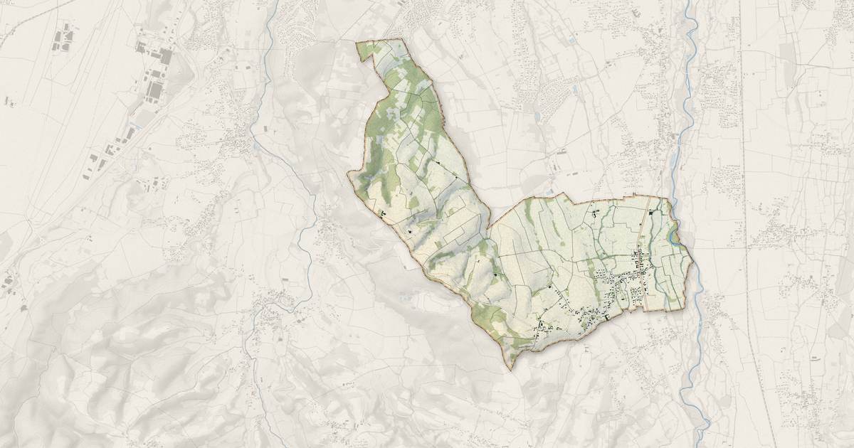 Portrait cartographique de Saint-Martin : relief, eau, forêts, bâti et voies, calculés à partir des données de l'IGN