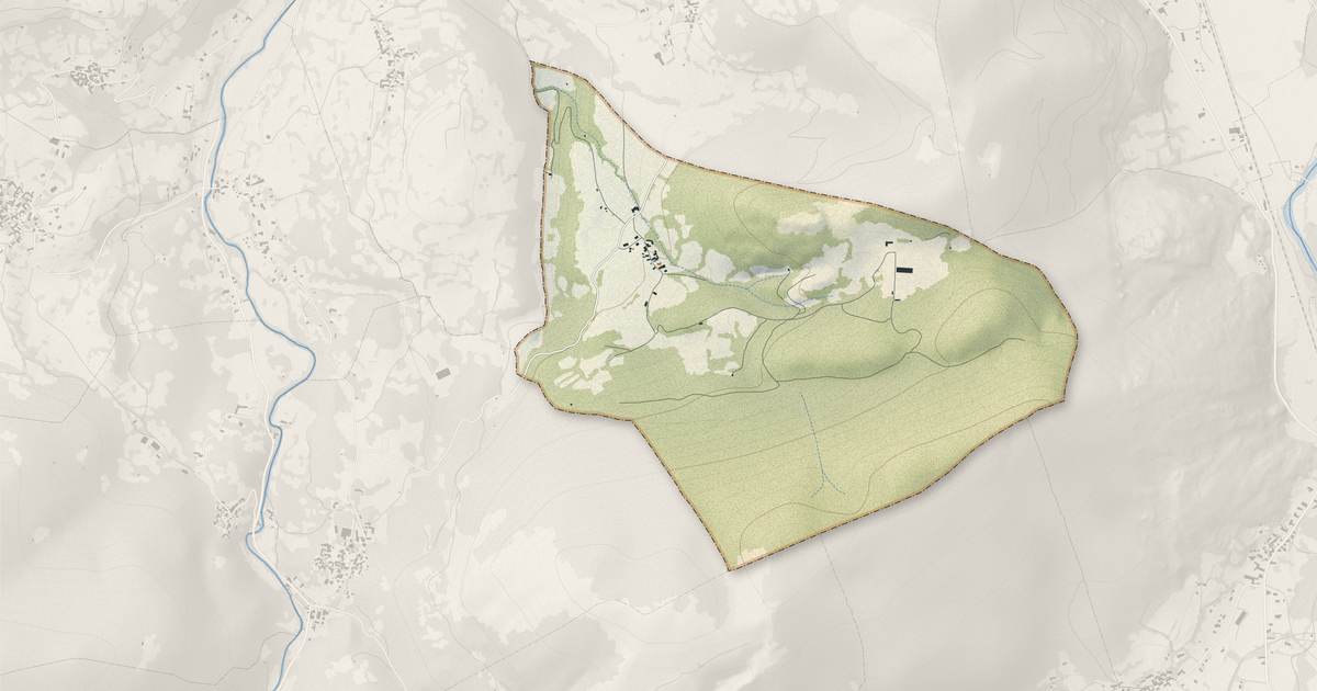 Portrait cartographique de Samuran : relief, eau, forêts, bâti et voies, calculés à partir des données de l'IGN