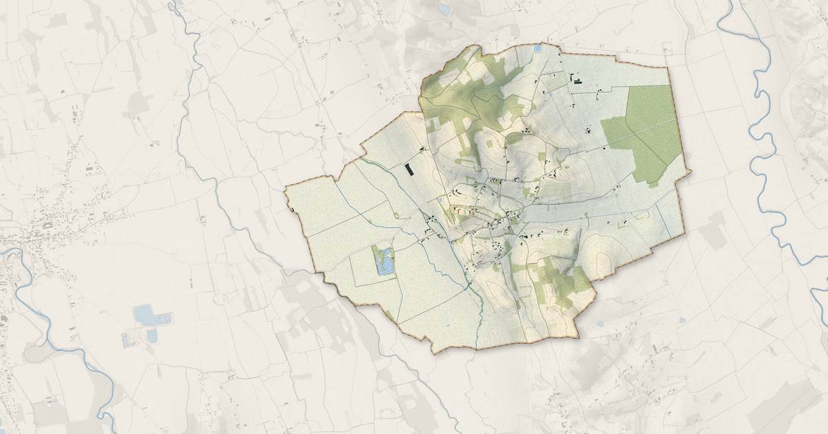 Portrait cartographique de Sauveterre : relief, eau, forêts, bâti et voies, calculés à partir des données de l'IGN